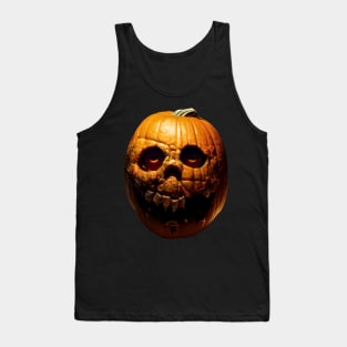 Scary Halloween Pumpkin Art Tank Top
